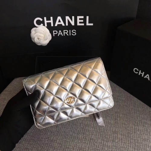 Chanel WOC Flap Bag Eredeti Báránybőr Bőr 33814B Glod