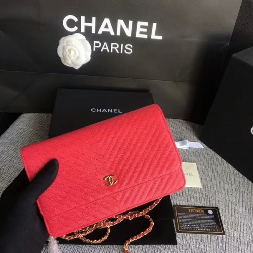 Chanel WOC Flap Válltáska Rózsaszín Borjúbőr A33814 Arany