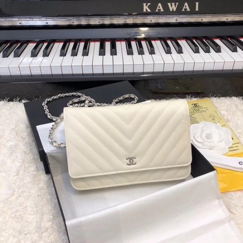 Chanel WOC eredeti kaviár bőr fedeles keresztpántos táska V33814 rózsaszín ezüst lánc