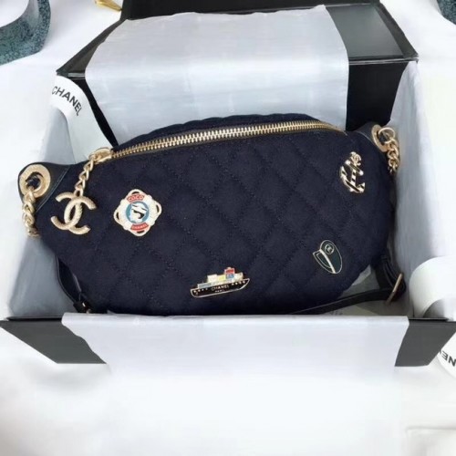 Chanel eredeti övtáska A57869 sötétkék