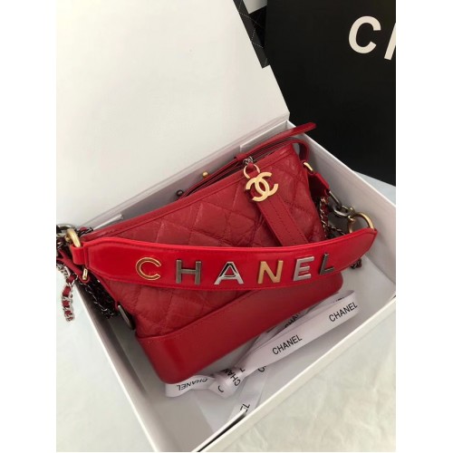 Chanel gabrielle kis hobo táska AS0865 piros