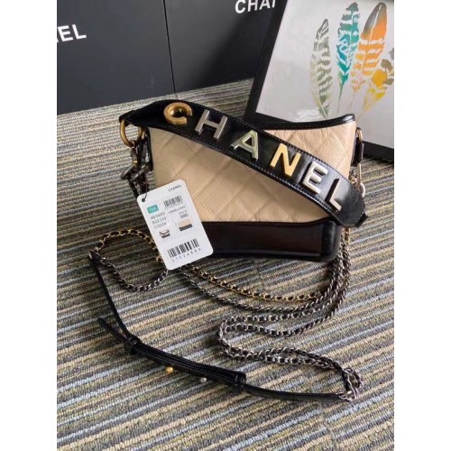 Chanel gabrielle kis hobo táska S0865 barackszínű és fekete