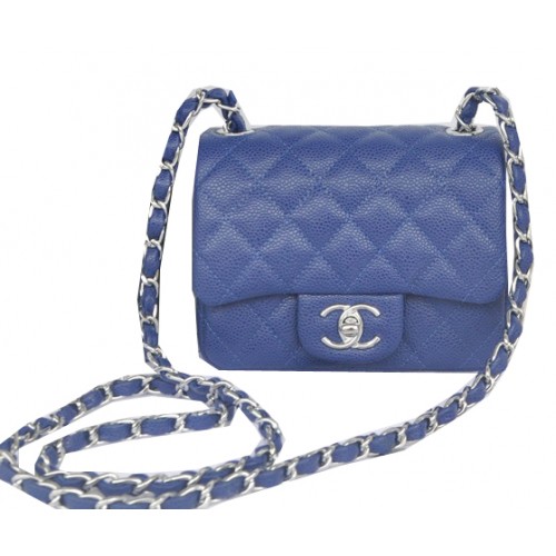 Chanel mini klasszikus fedeles táska Royal Canadian Pattern 1115 ezüst
