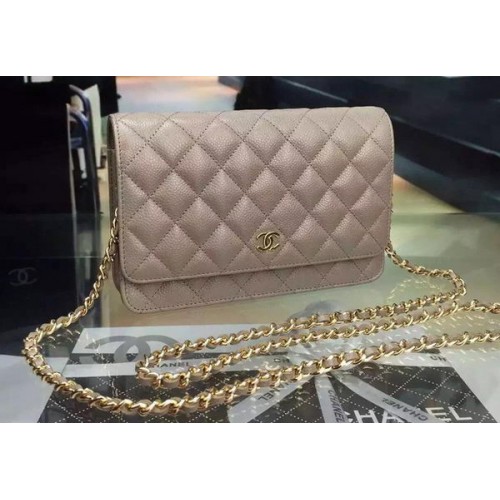Chanel mini füles táska Cannage Pattern A8373 szürke
