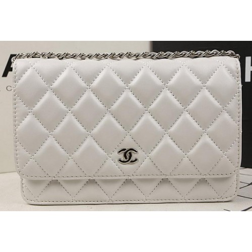 Chanel mini fedeles táska eredeti báránybőrből A33814 törtfehér
