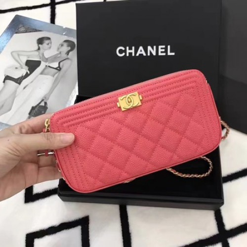 Chanel mini válltáska Cannage minta A94452 rózsaszín