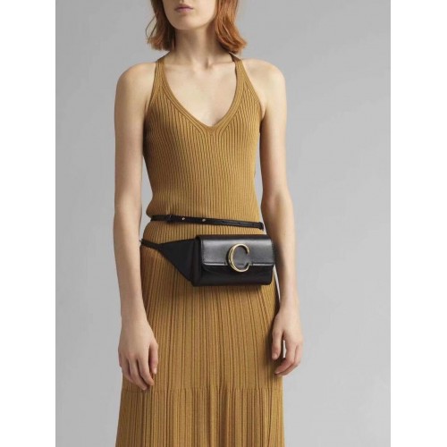 Chloe eredeti bőr övtáska 3S036 fekete