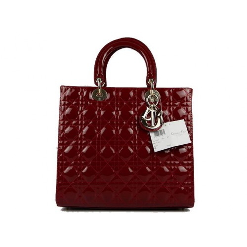 Christian Dior Lakktáska Nagy Lady Dior Táska CAL44561 Bordó Arany