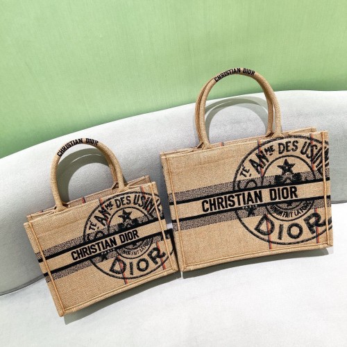 DIOR BOOK TOTE BAG DE JOUY M12965 Sárgabarack