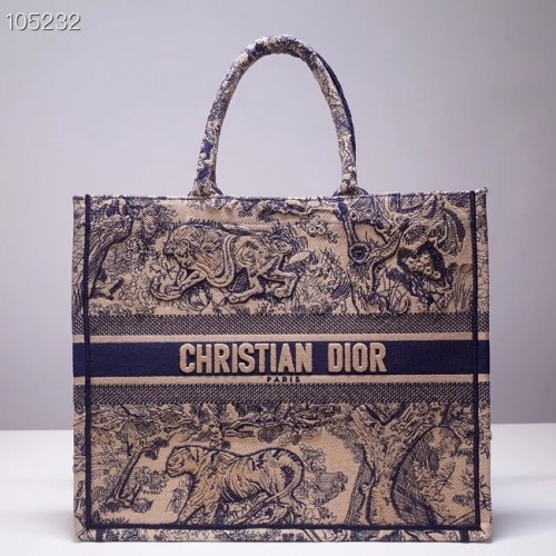 DIOR BOOK TOTE BAG TOILE DE JOUY M1286ZT kék