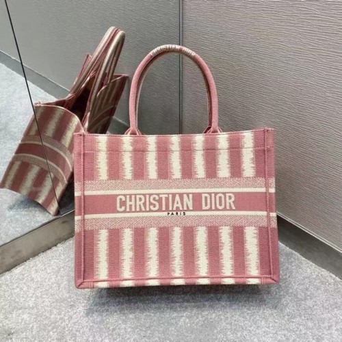 DIOR KÖNYVTÁSKA Rózsaszín D-csíkos Hímzés M1287