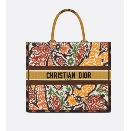 DIOR KÖNYVTÁSKA Sárga Többszínű Dior Paisley Hímzés M1286Z