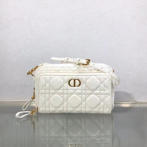 DIOR CARO DUPLA TÁSKÁS Rugalmas Cannage borjúbőr S5037U fehér