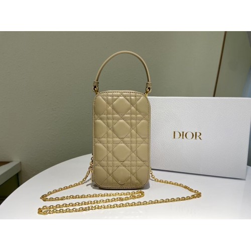 DIOR MINI BOBBY BAG Gradient Cannage báránybőr C0955 krém