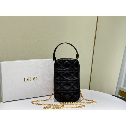 DIOR MINI BOBBY BAG Gradient Cannage Báránybőr C0955 Fekete