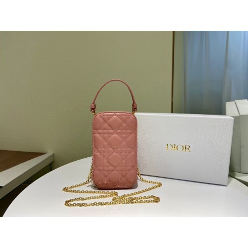 DIOR MINI BOBBY BAG Gradient Cannage báránybőr C0955 rózsaszín