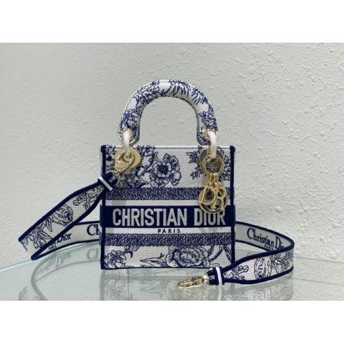 DIOR MINI LADY D-LITE TÁSKA Hímzett M0500BZ-2