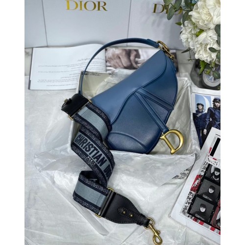 DIOR NYEREGTÁSKA Színátmenetes borjúbőr M0446C kék & Vállpánt