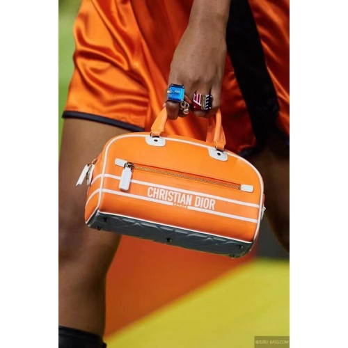 DIOR kis dombornyomott bőr táska C9201 narancssárga