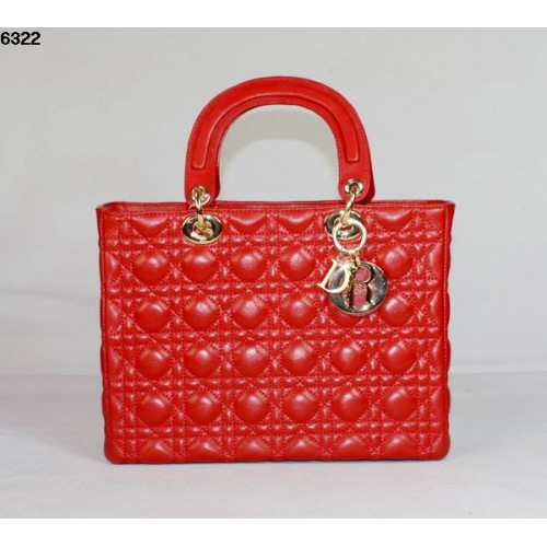 Christian Lady Dior Piros Báránybőr Táska 6322 Arany