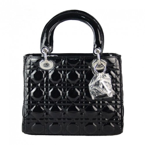 Christian Lady Dior Lakkbőr Táska 9226 Fekete