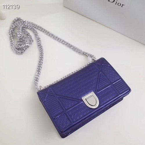 Dior DIORAMA bőr lánctáska S0328 kék