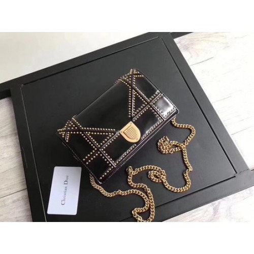 Dior Dioráma Táska Eredeti Lakkbőr CD3709 Fekete