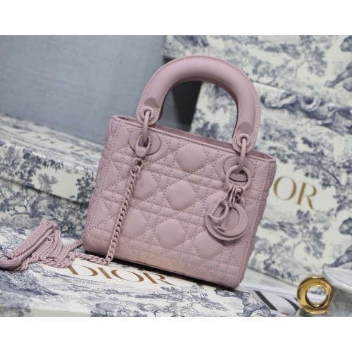 Dior Lady Dior Táska Eredeti Báránybőr Bőr CD5500 Rózsaszín