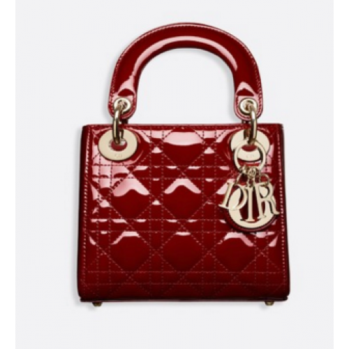 Dior MINI LADY DIOR BORJÚBŐR TÁSKA M0505O bordó
