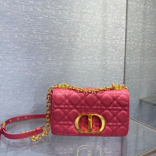 Dior KIS DIOR CARO TÁSKA Puha Cannage Borjúbőr M9241 rózsaszín