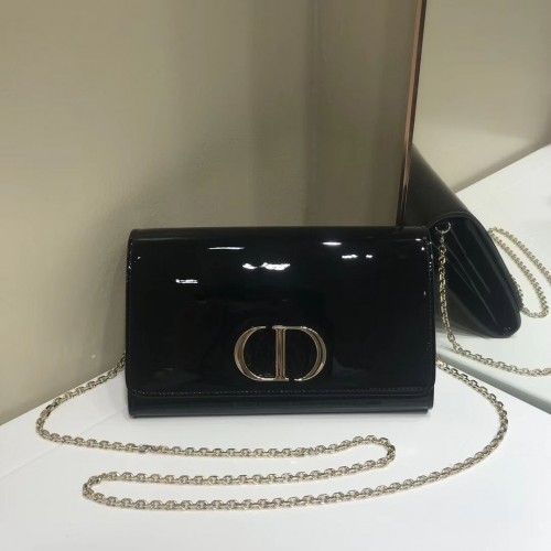 Dior bőr Clutch táska M9205 fekete