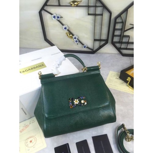 Dolce & Gabbana SICILY gyíkmintás táska BB4137 zöld