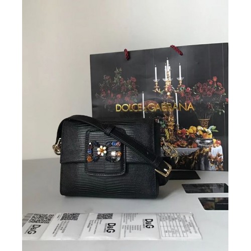 Dolce & Gabbana borjúbőr válltáska 5568 fekete