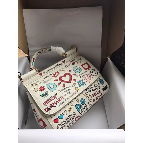 Dolce & Gabbana Eredeti Bőr Karóra 4136 Graffiti Fehér