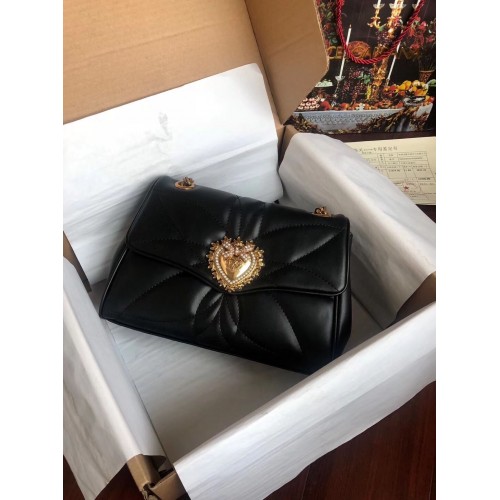 Dolce & Gabbana Eredeti Bőr Táska 4919 Fekete