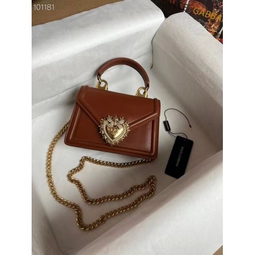 Dolce & Gabbana Eredeti Bőr Válltáska 4011 Barna