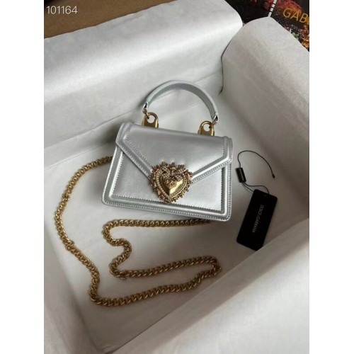 Dolce & Gabbana Eredeti Bőr Válltáska 4011 Ezüst