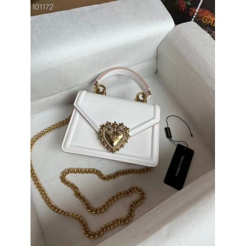 Dolce & Gabbana Eredeti Bőr Válltáska 4011 fehér