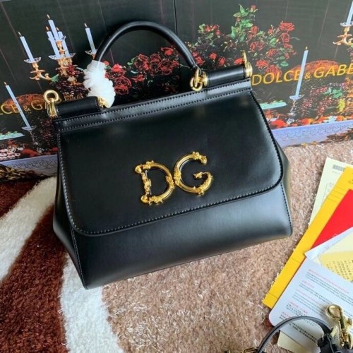 Dolce & Gabbana Eredeti Bőr Válltáska 5157 fekete