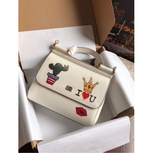 Dolce & Gabbana SICILY Táska Borjúbőr 4136 fehér