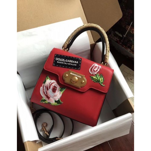 Dolce & Gabbana SICILY Krizantém Borjúbőr Táska 5588-2 Piros