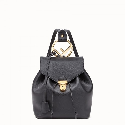 FENDI BACKPACK bőr hátizsák 8BZ043A fekete