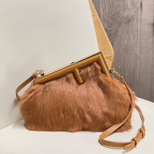 FENDI FIRST SMALL nercbőr táska 8BP129A barna