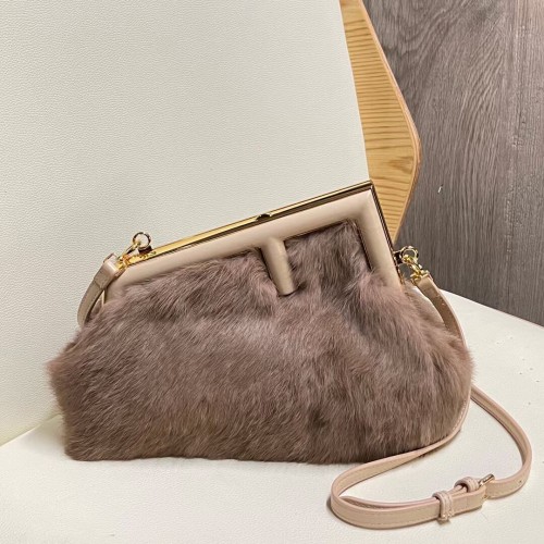 FENDI FIRST SMALL nercbőr táska 8BP129A szürke
