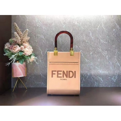 FENDI MINI SUNSHINE SHOPPER bőr minitáska 8BS051ABV rózsaszín