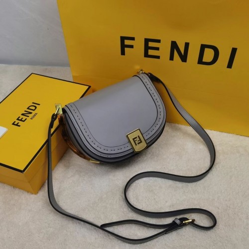 FENDI MOONLIGHT bőr táska 8BT346A szürke