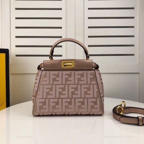 FENDI PEEKABOO ICONIC bőrtáska F0335 rózsaszín