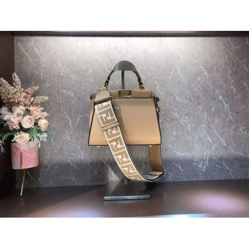 FENDI PEEKABOO ISEEU KIS bőrtáska F1615 barackszínű