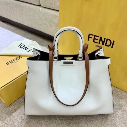FENDI PEEKABOO X-TOTE bőrtáska F1527 fehér