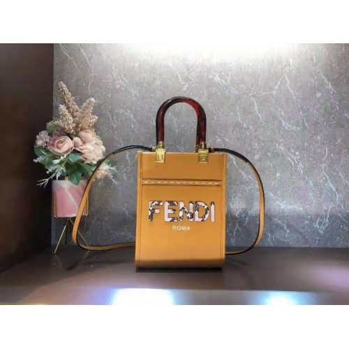 FENDI SUNSHINE SHOPPER bőr minitáska F1620 narancssárga